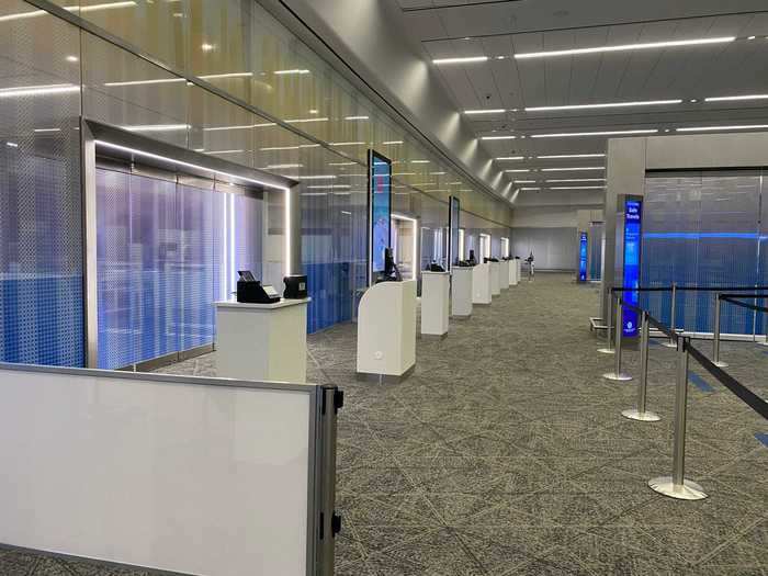 Terminal B is supposed to be employing the new Credential Accreditation Technology that only requires passengers to show their identification to TSA officers but it wasn