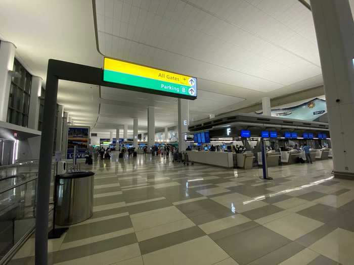 The Arrivals and Departures Hall itself is 850,000 square feet and the check-in area is only one part of the massive four-story building.