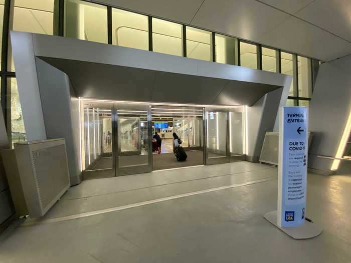 The old revolving doors that felt an inch away from the roadway are replaced by huge entryways with automatic sliding doors.