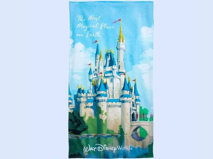 A castle-themed beach towel is perfect for summer.
