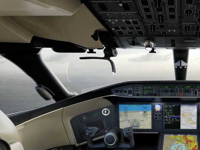 The heads-up display also gives pilots additional information when flying thanks to the expanded use of cameras and sensors in the aircraft