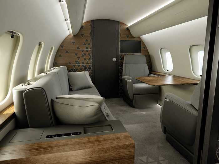 The private suite is the final compartment of the Global 5500. It can be customized depending on the intended use but here