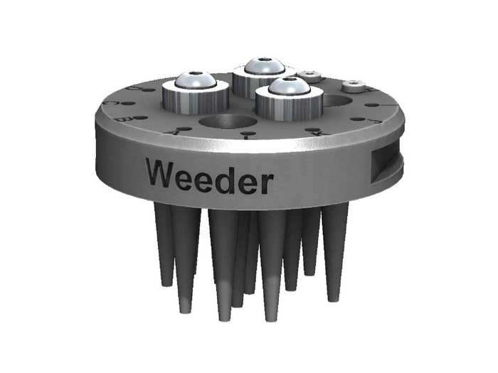 The weeding tool comes with blades and spikes to take out weeds before they become a problem for the garden.