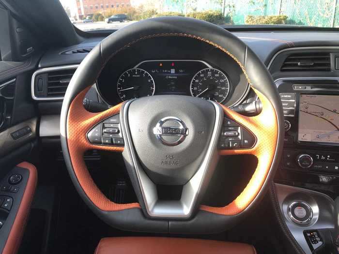 The incredible orange colorway even appeared on the steering wheel.