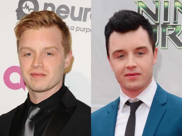 Noel Fisher switches back and forth between his "Shameless" black hue and his natural red.