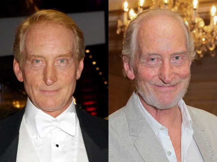 Charles Dance rocks his gray hair these days, but he used to have red hair.