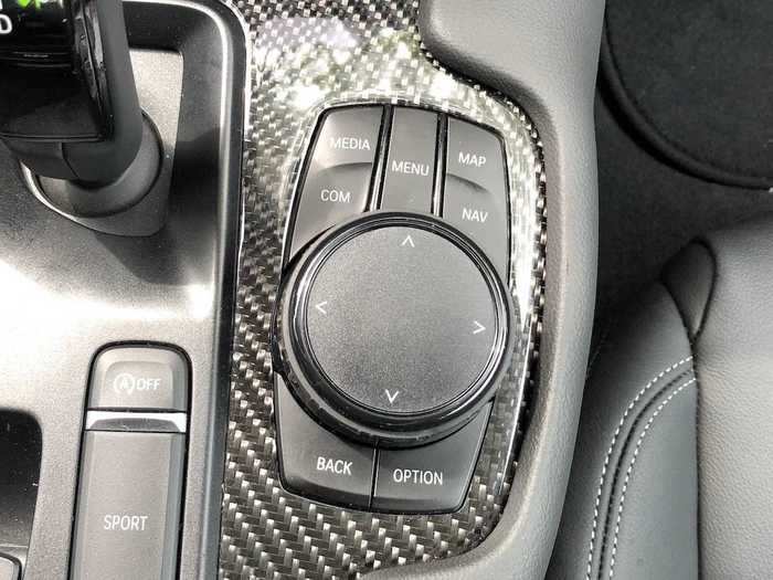 The BMW iDrive-ish buttons-and-knob interface controls ...