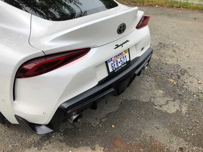 The hatch terminated in a flipped-up spoiler. Which is sort of oddly shaped.