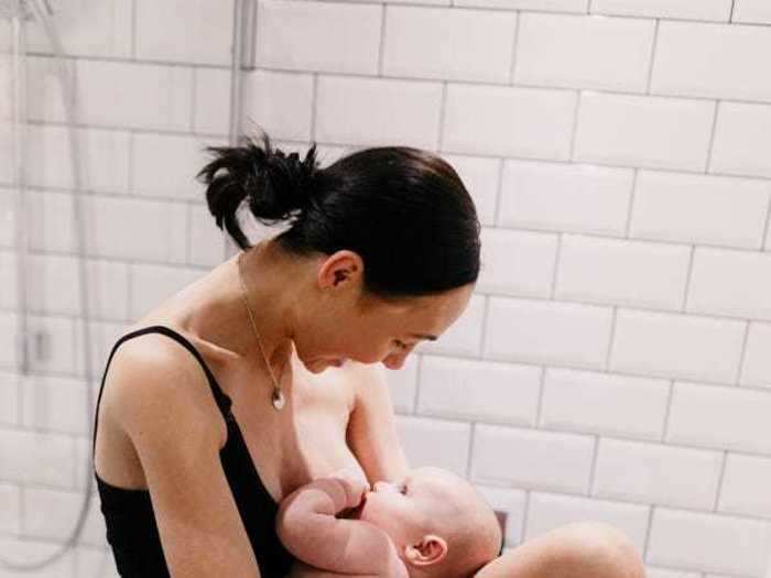 Breastfeeding mothers often have to figure out how to multitask while feeding a baby.