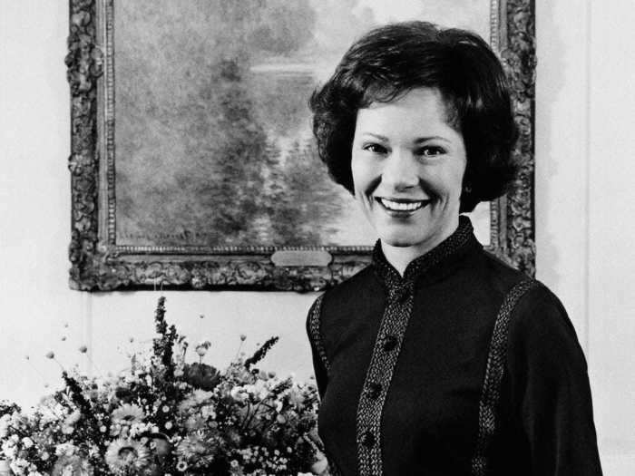 Rosalynn Carter helped support her mother as a dressmaker after her father died when she was 13.