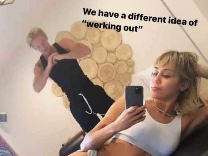 January 15, 2020: Cyrus shared a photo of the couple working out.