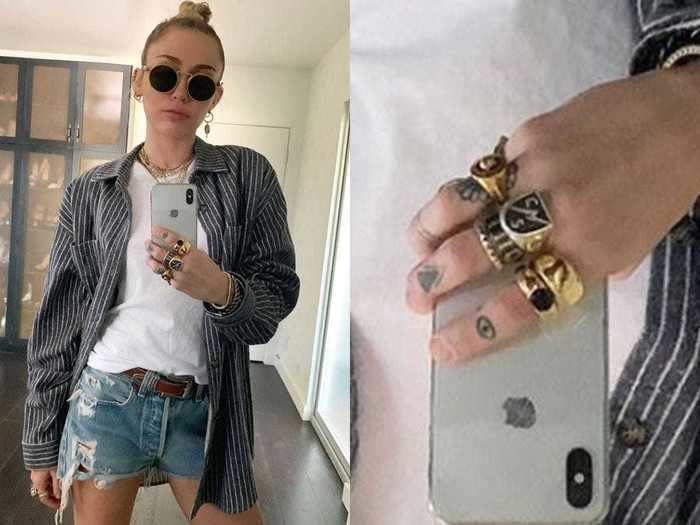 October 21, 2019: Cyrus wore a ring with Simpson