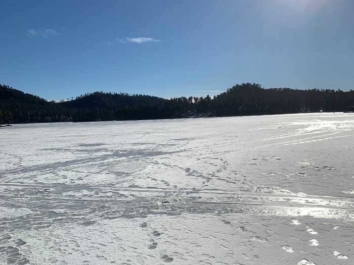 ... and there were frozen lakes topped with snow.