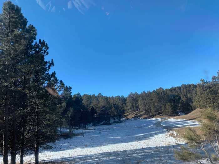 In western South Dakota, the landscape transformed into forests and mountains ...