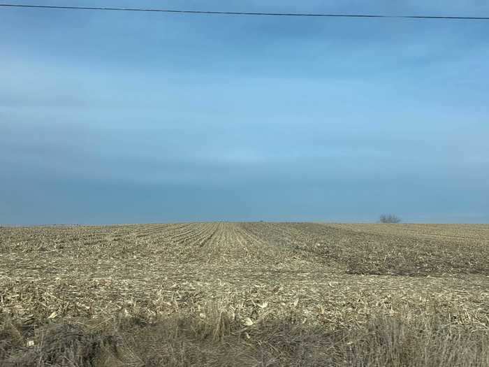 In Iowa, I found large plots of farmland stretching in all directions — something that was actually incredibly beautiful.