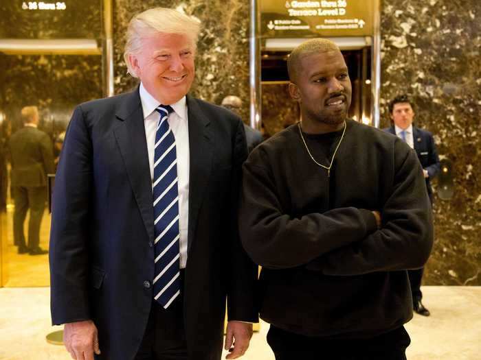 West visited Trump Tower for a meeting with the president-elect in December 2016.