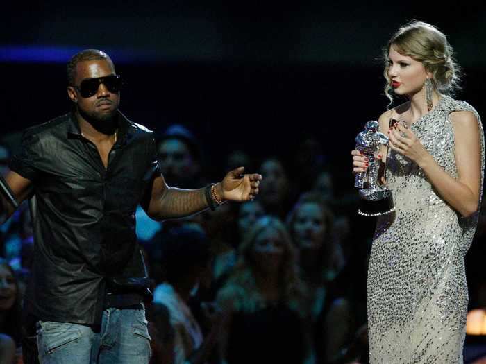 In 2009, Kanye West interrupted Taylor Swift