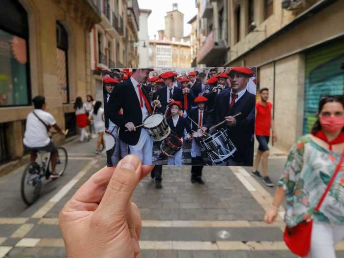 This photo shows a band of musicians playing at last year