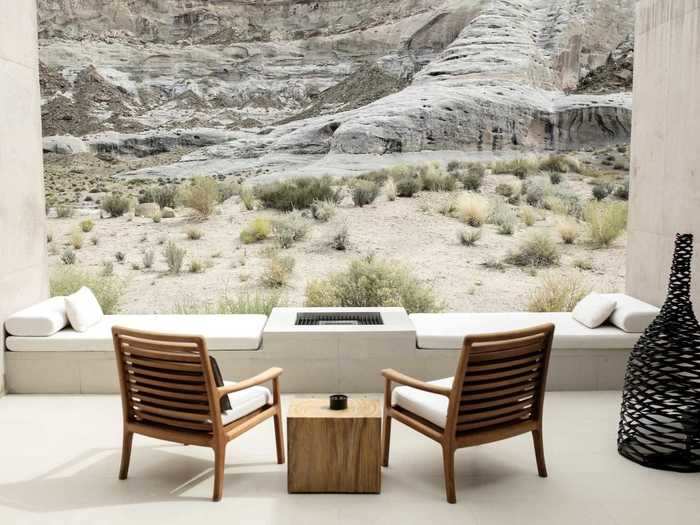 The suites offer views of the surrounding desert, allowing guests to get up close and personal with the natural world.