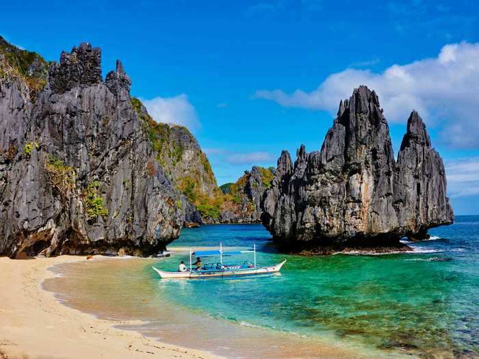 With limestone cliffs extending directly from the ocean, the seascape is dramatic and striking.