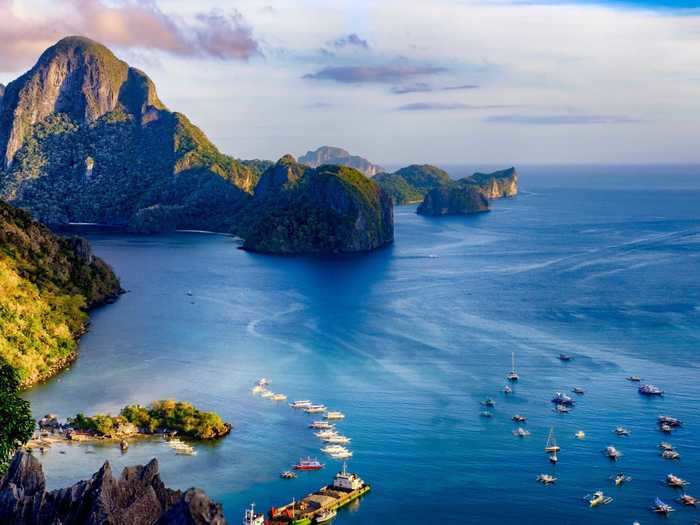 Palawan is around 270 miles long and just 25 across at its widest point. "On a map Palawan looks like an arm extending from the Philippines to Borneo," Travel + Leisure wrote.