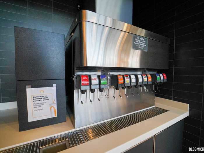 Some aspects of the restaurant, like the self-service drink machine, won