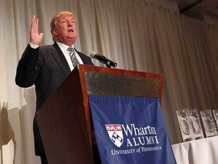 President Donald Trump graduated from Wharton in 1968. Mary Trump, his niece, has claimed that he paid a proxy to take his SAT for him, which helped him get admitted.