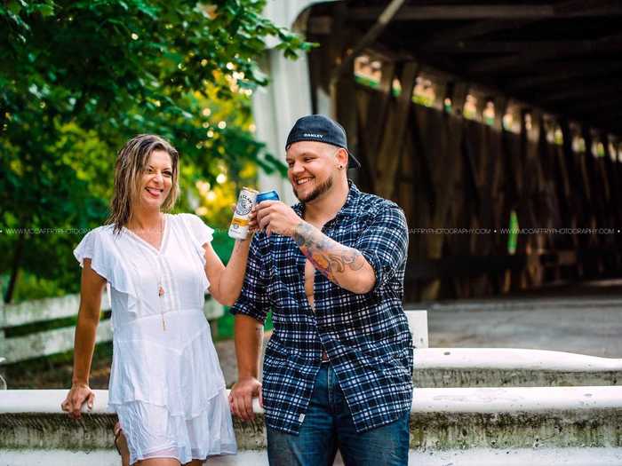 When the shoot came to an end, Allen and Waite continued to get to know each other as they shared a few drinks by the water with McCaffry and her crew.