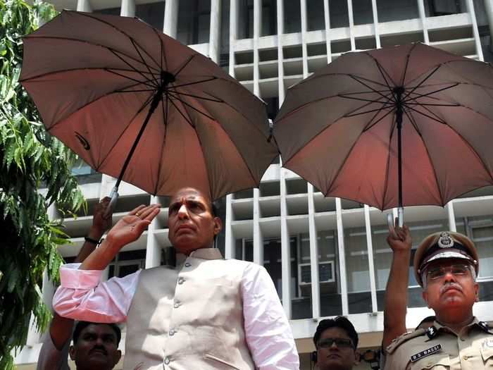 In 1991, when the first BJP government was formed in UP, Rajnath Singh was appointed as the Education Minister. During his tenure, he was responsible for pushing the anti-copying act to prevent cheating in schools and colleges. This led to controversy where graduation rates plummeted as alleged cheaters were arrested. The law was later repealed after a flurry of protests. He was also behind the controversial move to remove ‘distorted portions of history’ from textbooks in the state.