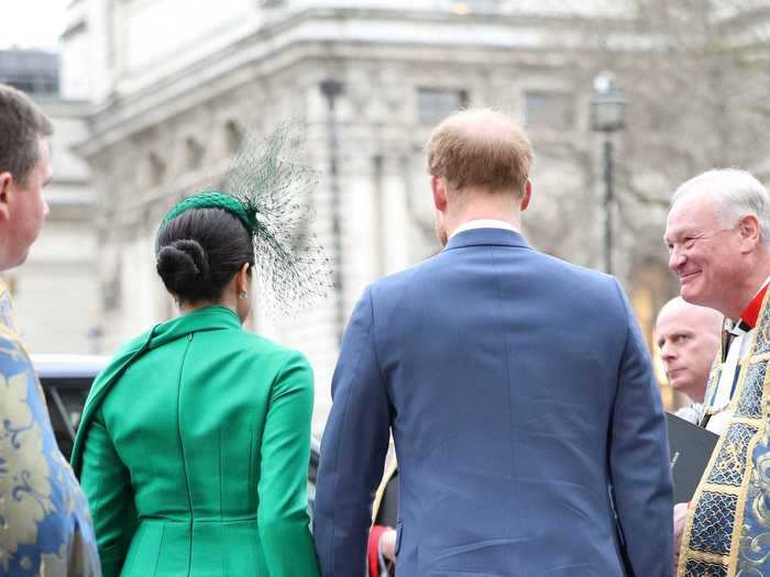 The couple showed a united front at a Commonwealth Day service, their final royal engagement in the UK.