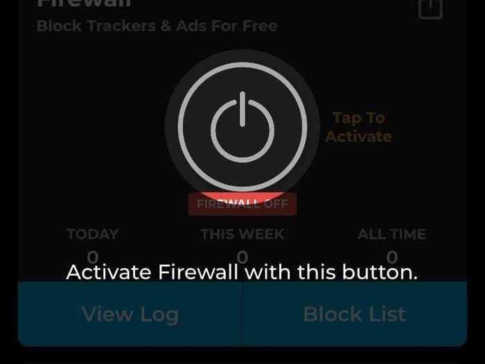 Launch the app, and  activate the firewall after going through the app