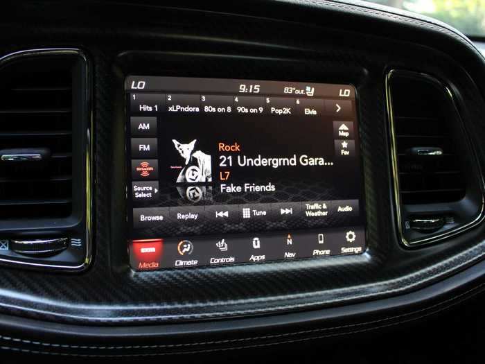 The 8.4-inch infotainment touchscreen hosts Dodge