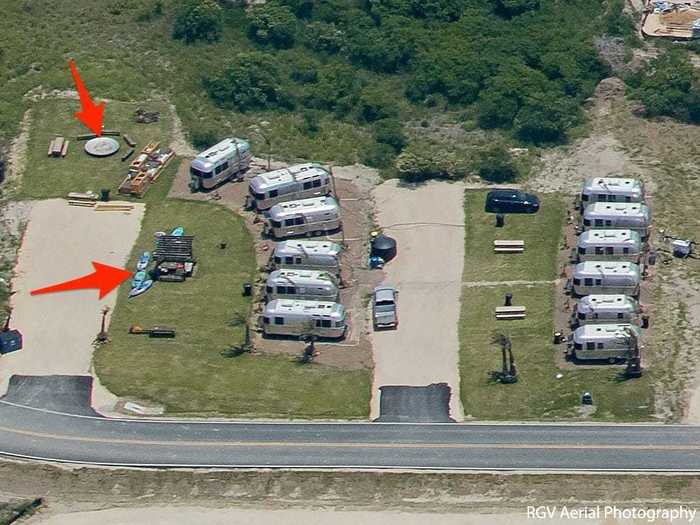 Zooming in on certain sections of the image reveal interesting scenes, such as an Airstream trailer park that has materialized amid the snake-infested scrub.