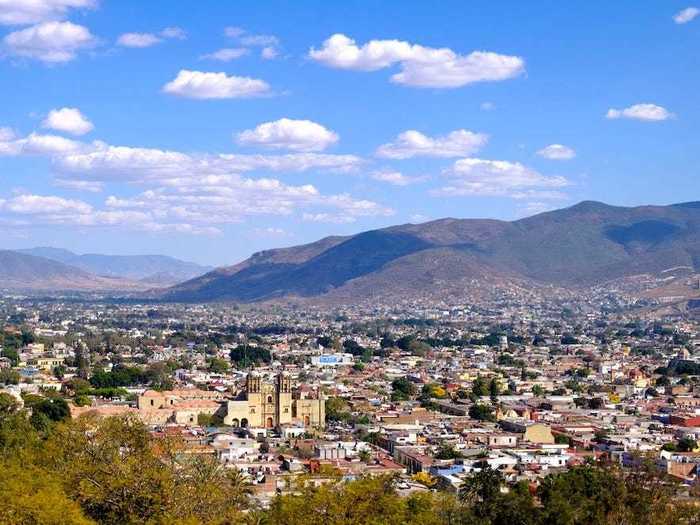 The city sits in southwestern Mexico and is surrounded by mountains.