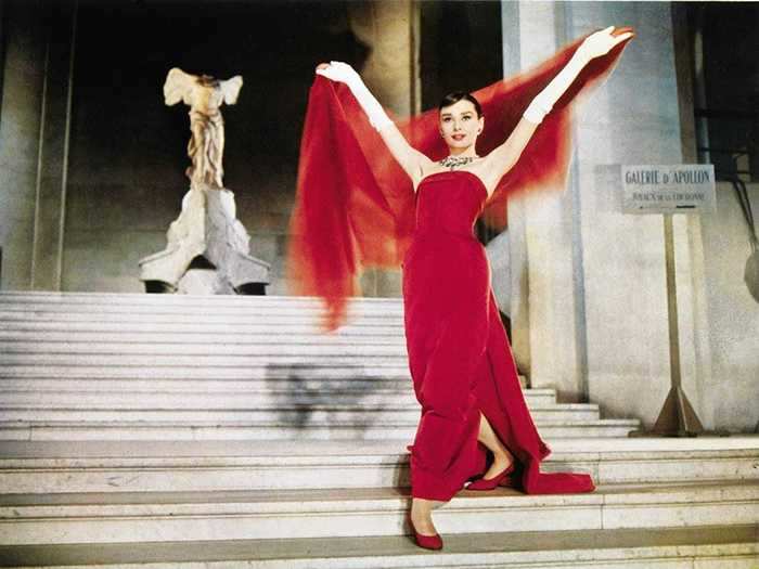 Audrey Hepburn stars in "Funny Face," a 1957 musical rom-com that unfolds in Paris.