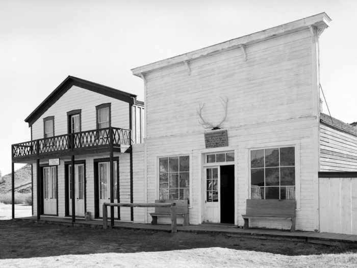 South Pass City, Wyoming, pictured below in the late 1920s, was founded as a gold mining town. It was later abandoned.