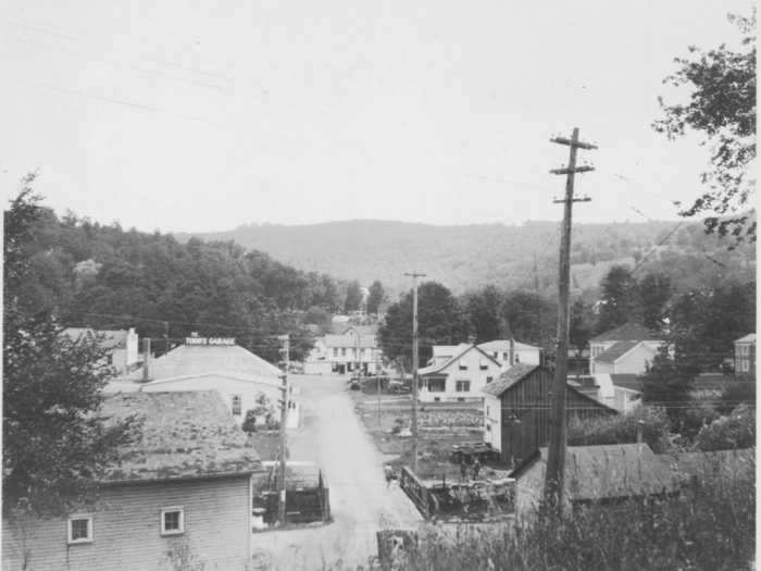 Fleischmanns, New York, pictured below in 1925, was established in 1913 and became a vacation town for those looking to escape the New York City heat.