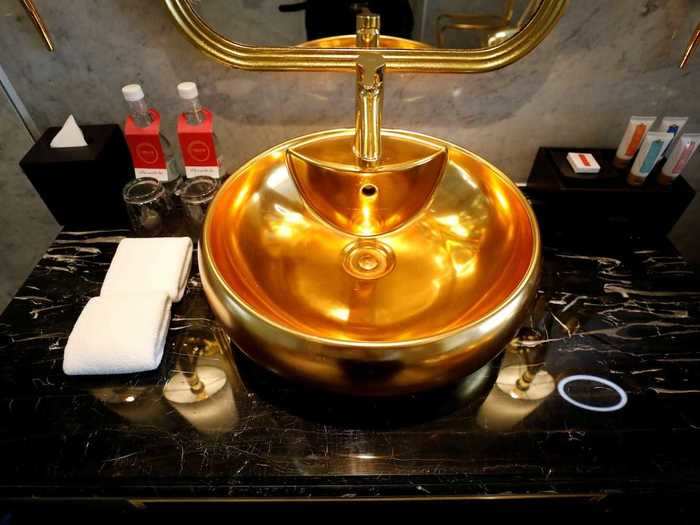 "I really enjoyed the luxury atmosphere. It has changed my mind about what luxury can be. Other luxury hotels usually use marbles as tiles, but here everything is gold-plated down to the washing basin," one guest said.