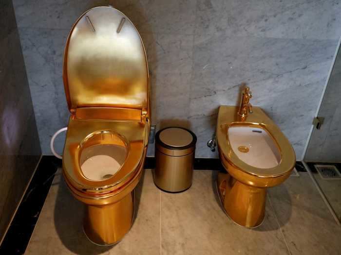 ...and even golden toilets.