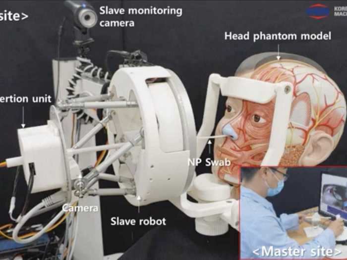 At the same time, a camera is focused on the patient so the provider can have an up-close look.