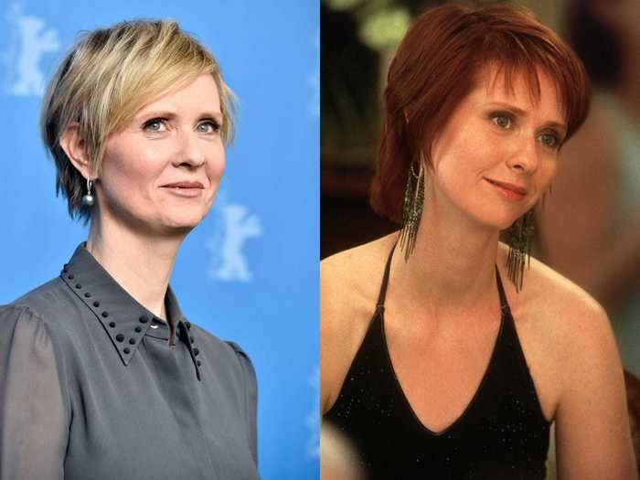 Cynthia Nixon of "Sex and the City" is also a natural blonde who dyed her hair red for a role.