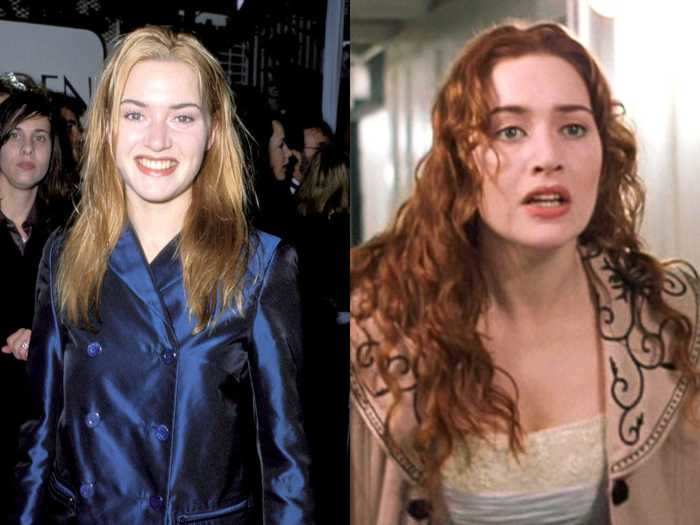 Kate Winslet dyed her hair red to play Rose in "Titanic" but is a natural blonde.