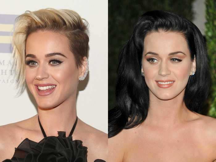 When Katy Perry first came onto the scene, she had black hair. However, she was born a blonde.