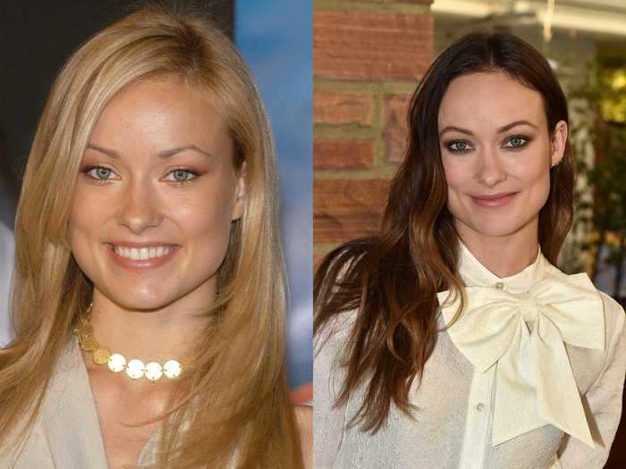 Olivia Wilde may rock slightly lighter hair now, but this blonde-turned-brunette didn