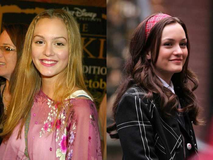 Leighton Meester is a natural blonde, but dyed her hair to play queen bee Blair Waldorf on "Gossip Girl."