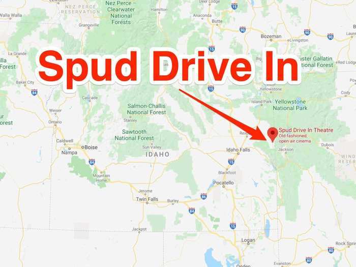 In east Idaho, catch a movie at the Spud Drive-In in Driggs.