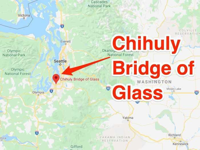 Washington: In Tacoma, Washington, stretch your legs and take some photos at the Chihuly Bridge of Glass.