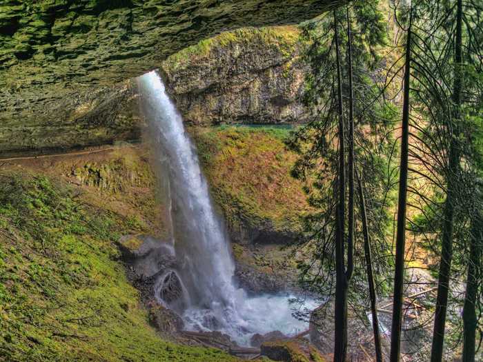 Pay $5 for parking and hike the trails and see waterfalls.