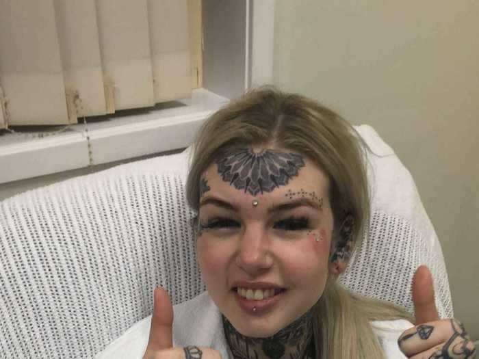 Luke said her eyeball tattoos are her favorite modification.