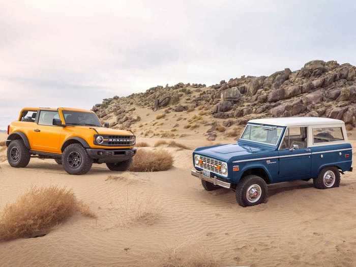 The Bronco was created in 1965, at the same time as the iconic Mustang. But the nameplate was discontinued in 1996.